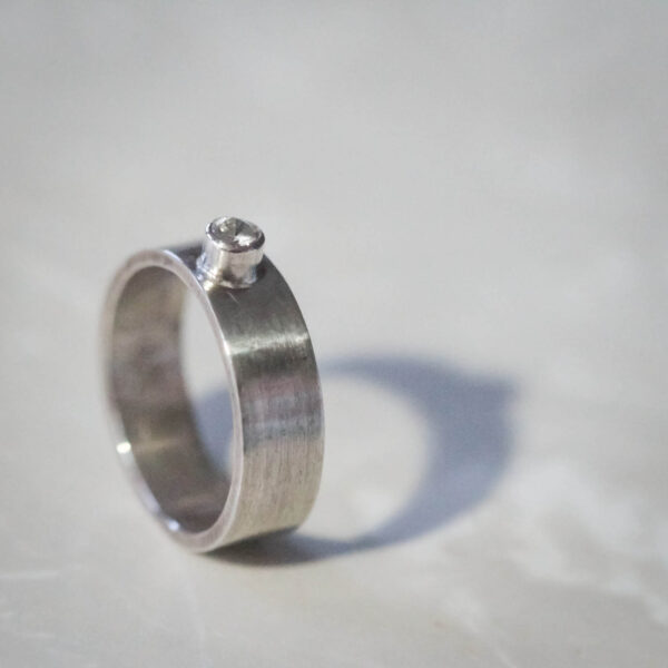 Sterling Band with CZ - Image 2